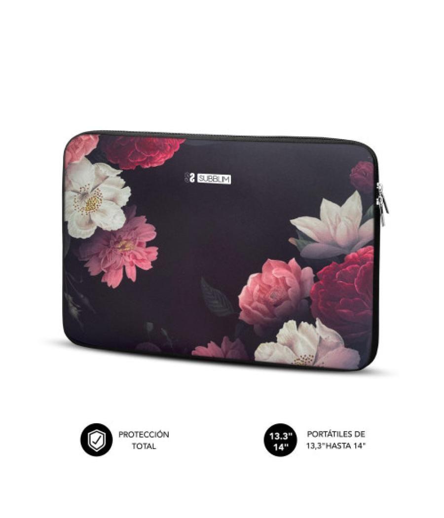 Subblim funda ordenador neopreno trendy sleeve neo flowers 13,3-14"