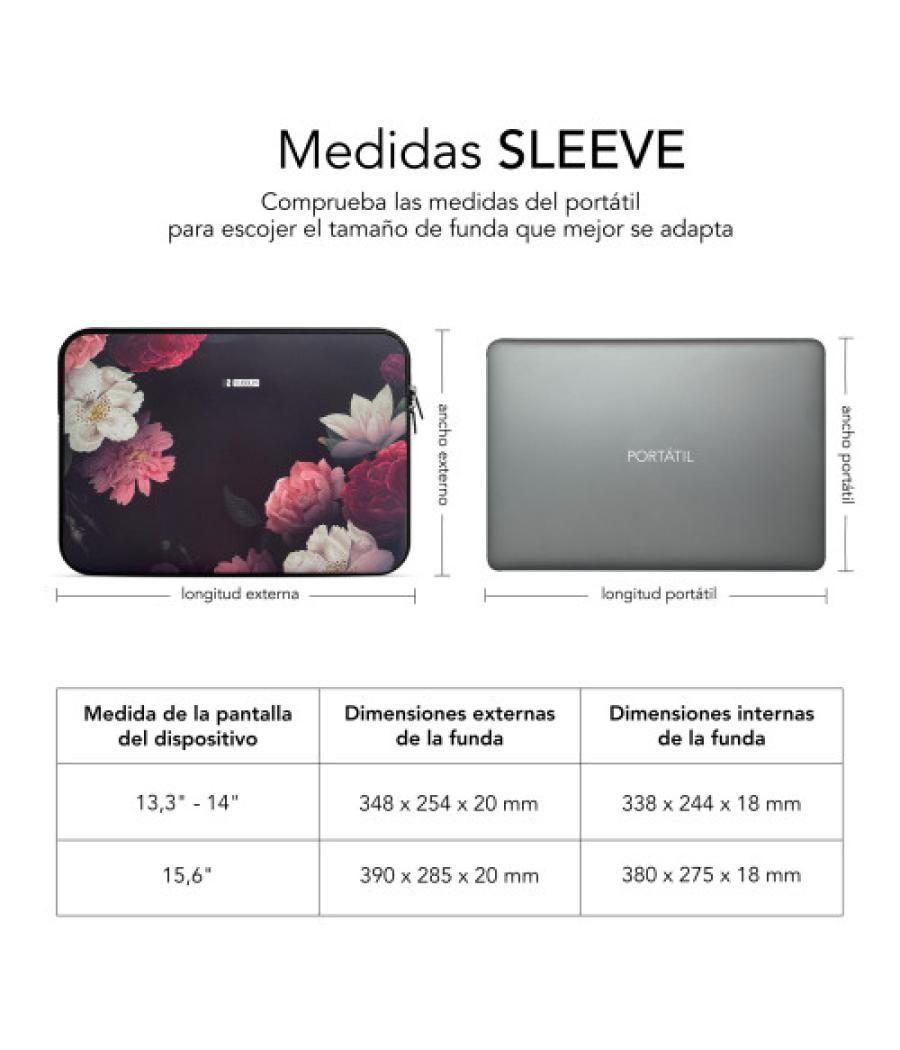 Subblim funda ordenador neopreno trendy sleeve neo flowers 13,3-14"