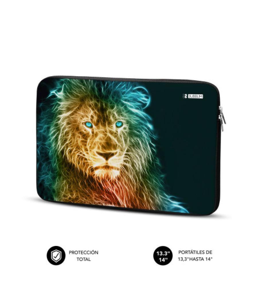 Subblim funda ordenador neopreno trendy sleeve neo lion 13,3-14"