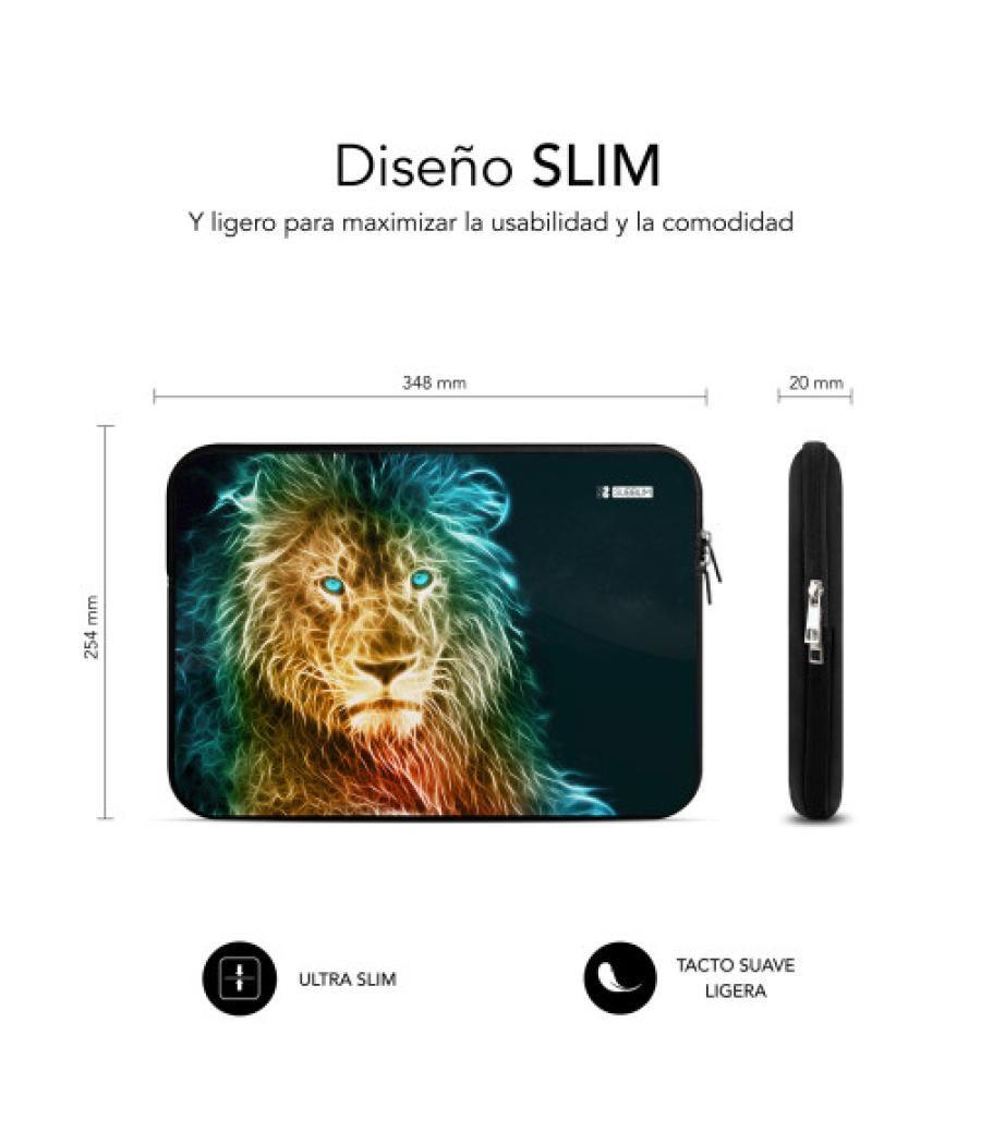 Subblim funda ordenador neopreno trendy sleeve neo lion 13,3-14"