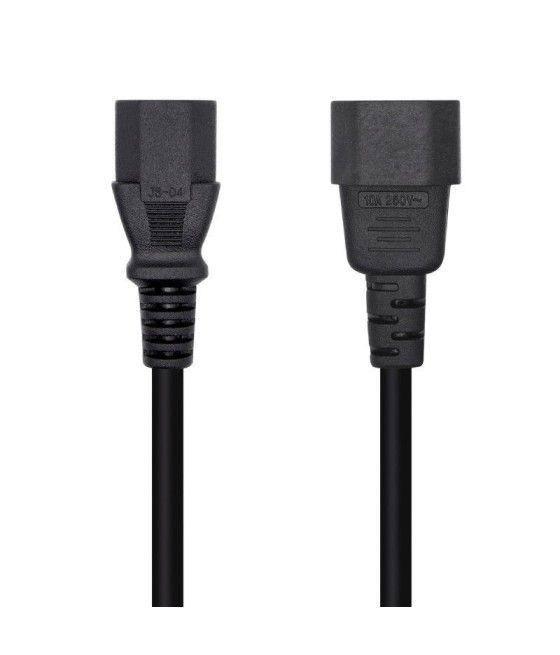 Cable Alimentación Aisens A132-0532/ IEC C13 Hembra - IEC C14 Macho/ 10m/ Negro - Imagen 1