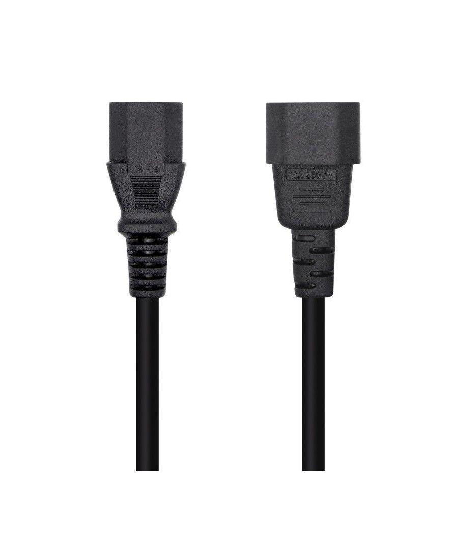 Cable Alimentación Aisens A132-0532/ IEC C13 Hembra - IEC C14 Macho/ 10m/ Negro - Imagen 1