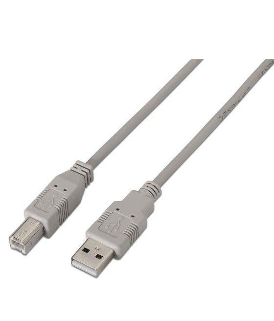 Cable USB 2.0 Impresora Aisens A101-0002/ USB Macho - USB Macho/ 1.8m/ Beige - Imagen 1