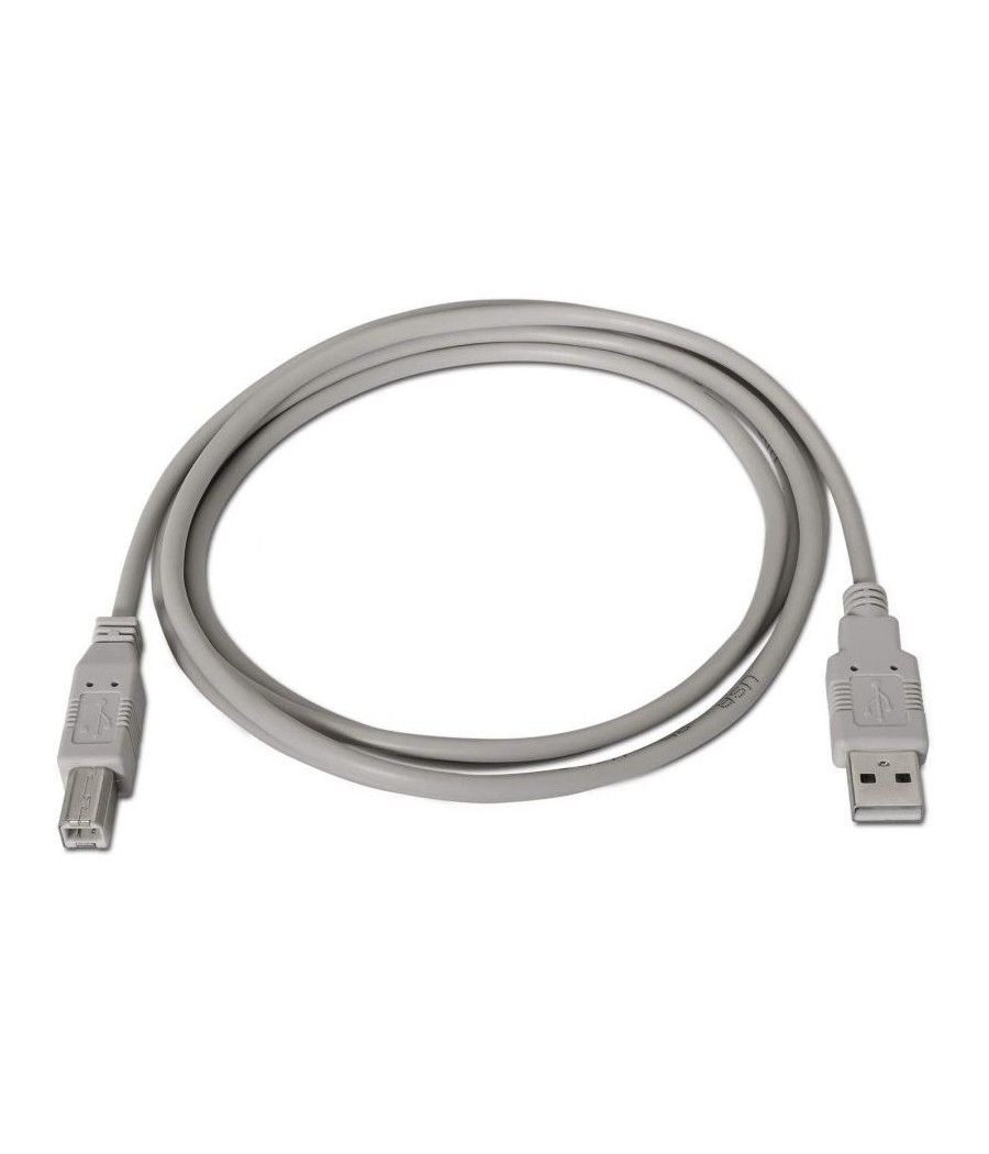 Cable USB 2.0 Impresora Aisens A101-0002/ USB Macho - USB Macho/ 1.8m/ Beige - Imagen 2