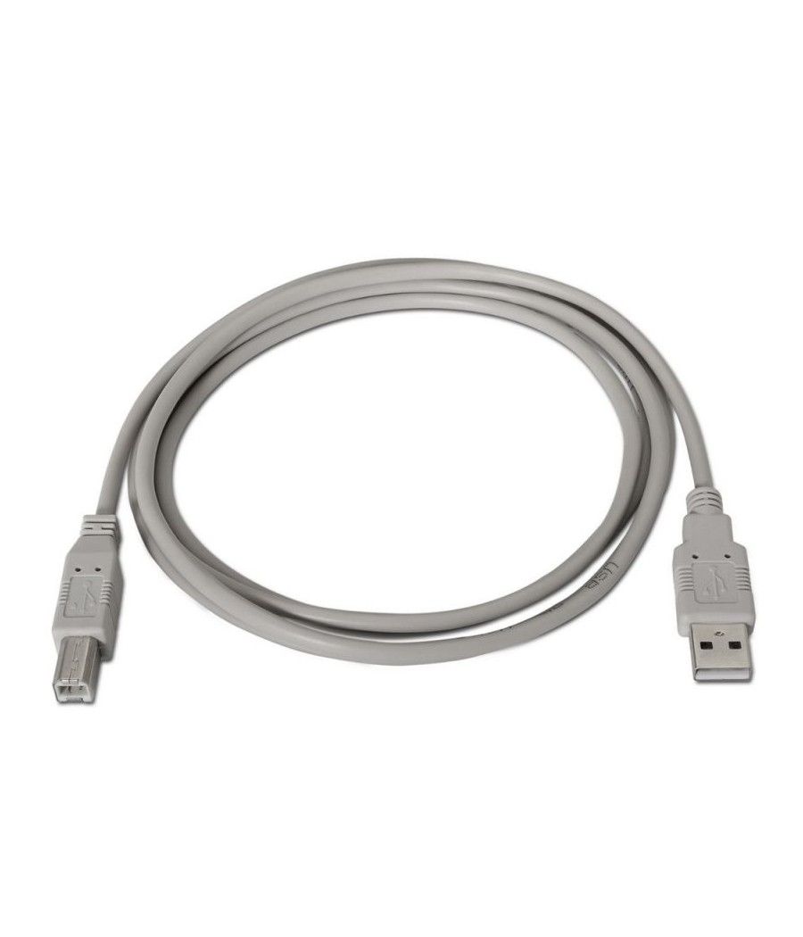 Cable USB 2.0 Impresora Aisens A101-0004/ USB Macho - USB Macho/ 4.5m/ Beige - Imagen 2