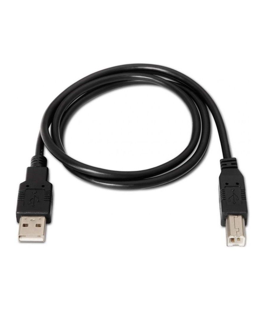 Cable USB 2.0 Impresora Aisens A101-0007/ USB Macho - USB Macho/ 3m/ Negro - Imagen 2