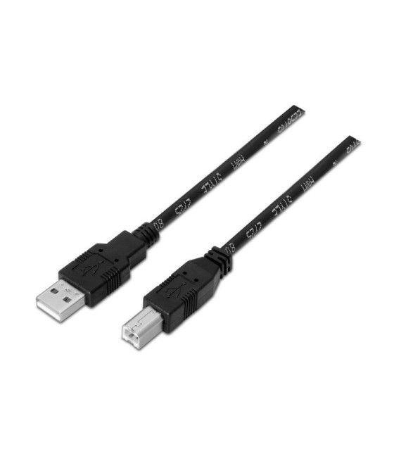 Cable USB 2.0 Impresora Aisens A101-0008/ USB Macho - USB Macho/ 4.5m/ Negro - Imagen 1