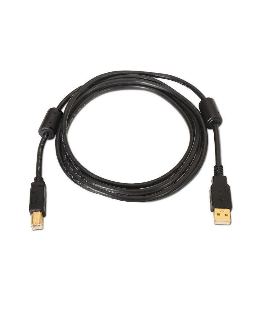 Cable USB 2.0 Impresora Aisens A101-0010/ USB Macho - USB Macho/ 3m/ Negro - Imagen 2