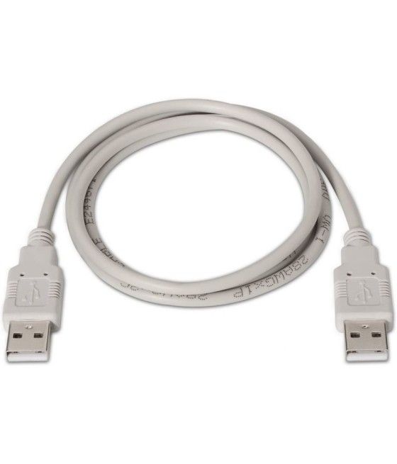 Cable USB 2.0 Aisens A101-0022/ USB Macho - USB Macho/ 2m/ Beige - Imagen 2