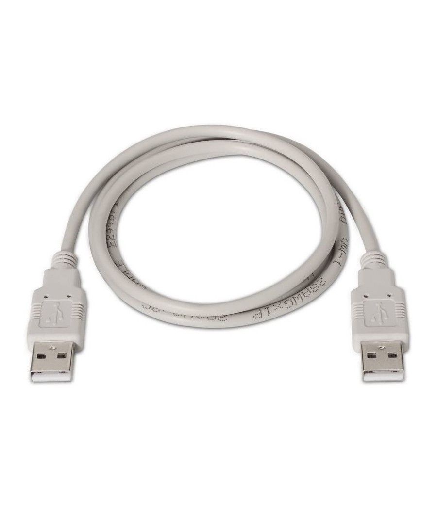 Cable USB 2.0 Aisens A101-0022/ USB Macho - USB Macho/ 2m/ Beige - Imagen 2
