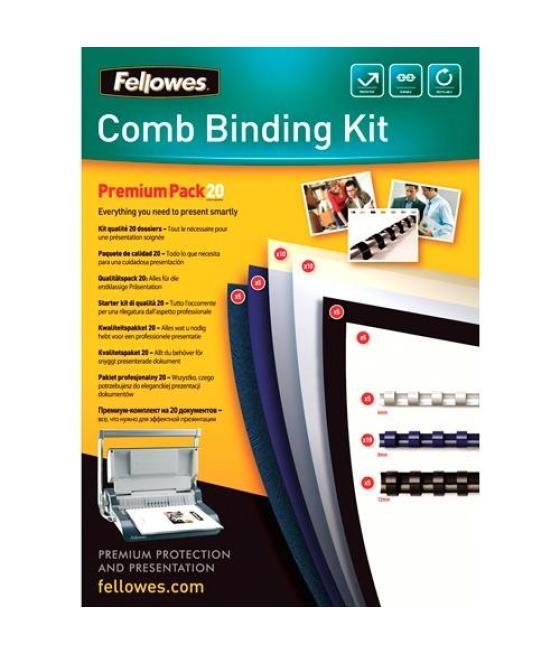 Fellowes kit de encuadernación premium 20 documentos