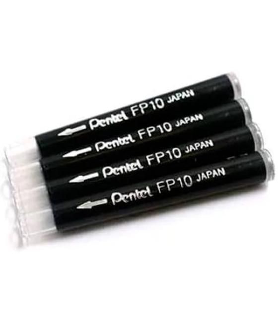 Pentel recambio brush fp10 pack de 4 gfpk3 negro