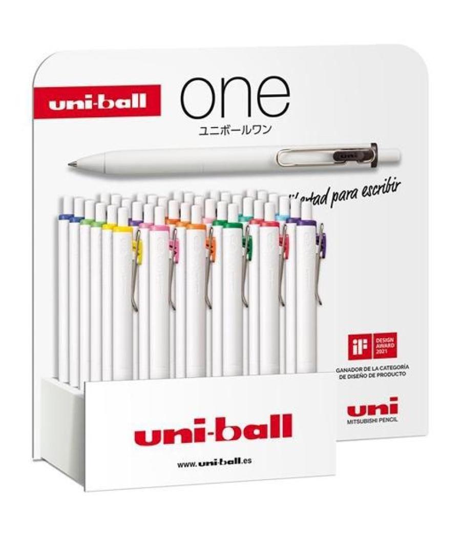 Uniball one gel pen 0,38mm expositor 36 c/surtidos
