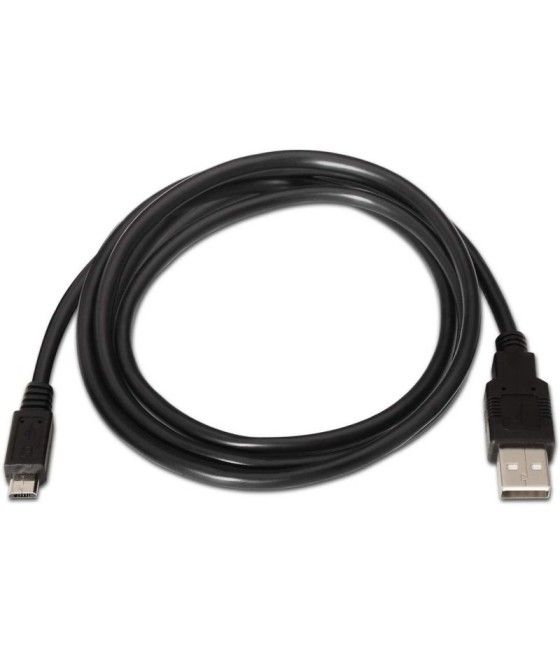 Cable usb 2.0 aisens a101-0027/ usb macho - microusb macho/ 0.8m/ negro