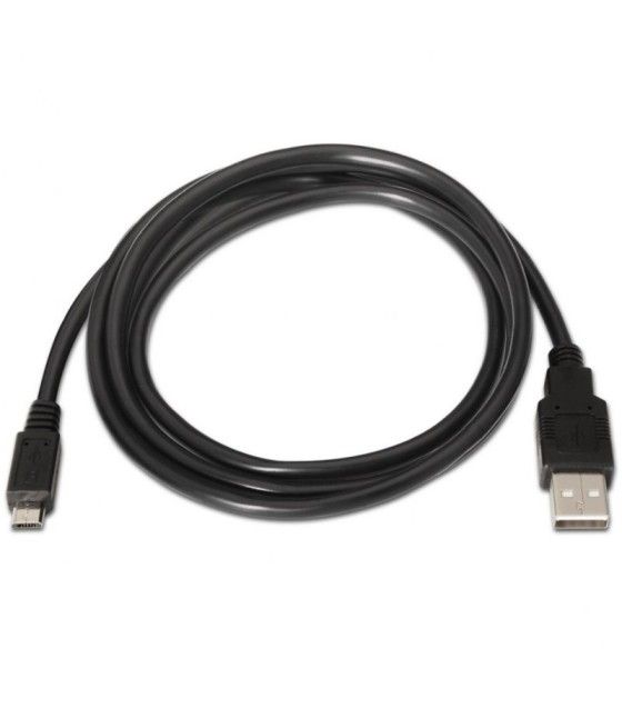 Cable USB 2.0 Aisens A101-0029/ USB Macho - MicroUSB Macho/ 3m/ Negro - Imagen 2