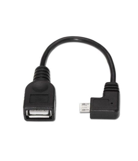 Cable USB 2.0 Aisens A101-0032/ MicroUSB Macho - MicroUSB Hembra/ 15cm/ Negro - Imagen 1