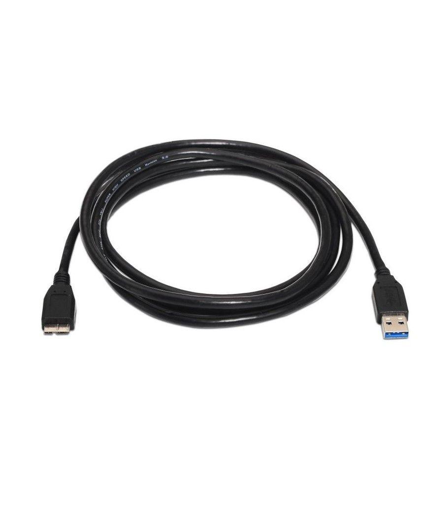 Cable USB 3.0 Aisens A105-0043/ USB Macho - MicroUSB Macho/ 1m/ Negro - Imagen 2