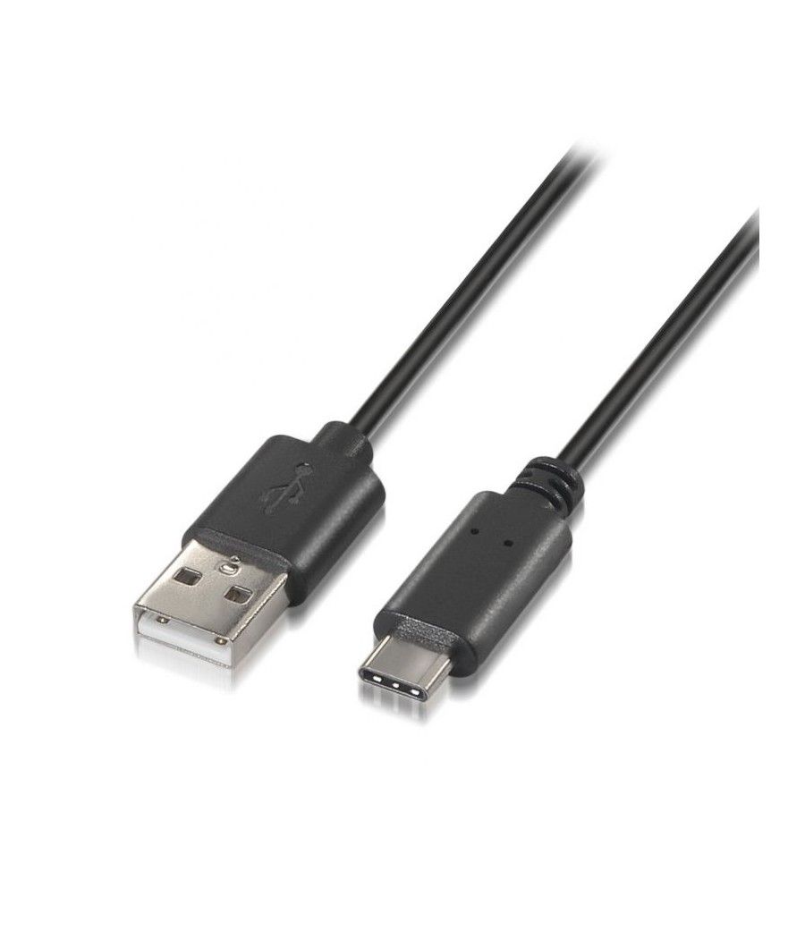 Cable USB 2.0 Aisens A107-0050/ USB Tipo-C Macho - USB Macho/ 0.5m/ Negro - Imagen 1