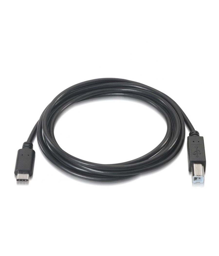 Cable USB 2.0 Impresora Aisens A107-0053/ USB Tipo-C Macho - USB Macho/ 1m/ Negro - Imagen 2