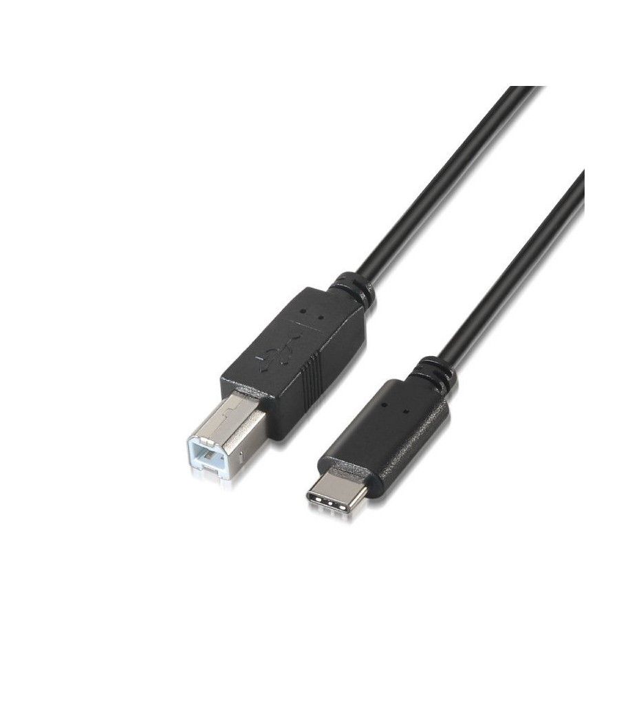 Cable USB 2.0  Impresora Aisens A107-0054/ USB Tipo-C Macho - USB Macho/ 2m/ Negro - Imagen 1