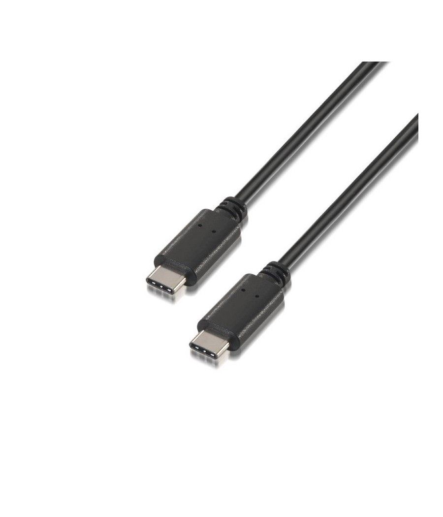 Cable USB 2.0 Tipo-C Aisens A107-0055/ USB Tipo-C Macho - USB Tipo-C Macho/ 0.5m/ Negro - Imagen 1