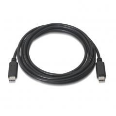 Cable usb 2.0 tipo-c aisens a107-0055/ usb tipo-c macho - usb tipo-c macho/ 0.5m/ negro