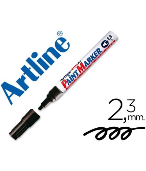Rotulador artline marcador permanente ek-400 xf negro -punta redonda 2.3 mm -metal caucho y plástico pack 12 unidades