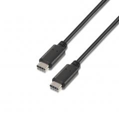 Cable USB 2.0 Tipo-C Aisens A107-0058/ USB Tipo-C Macho - USB Tipo-C Macho/ 3m/ Negro - Imagen 1