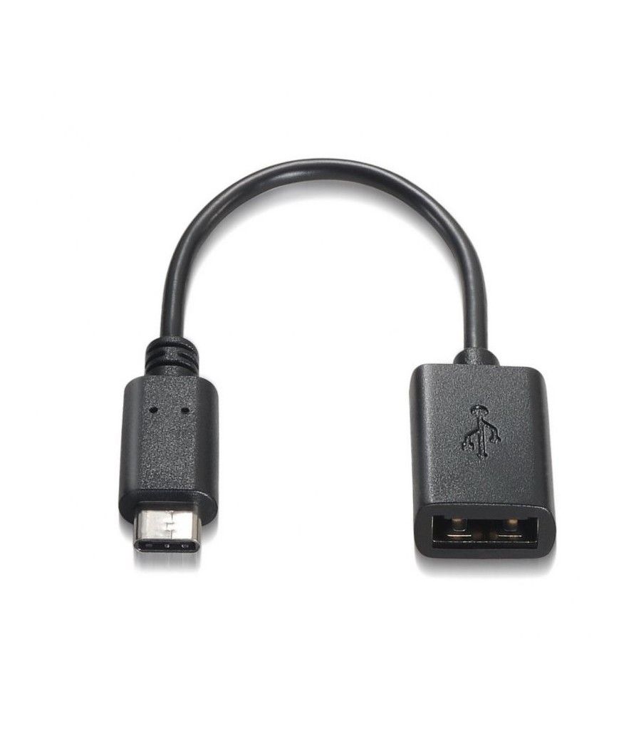 Cable USB 2.0 Aisens A107-0059/ USB Tipo-C Macho - USB Hembra/ 15cm/ Negro - Imagen 2