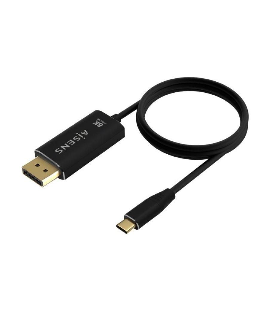 Cable conversor displayport 8k 60hz aisens a109-0686/ usb tipo-c macho - displayport macho/ 0.8m/ negro