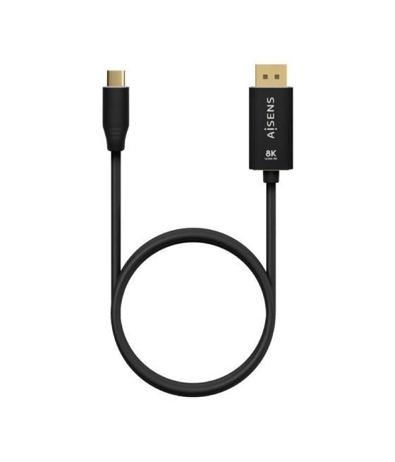 Cable conversor displayport 8k 60hz aisens a109-0686/ usb tipo-c macho - displayport macho/ 0.8m/ negro