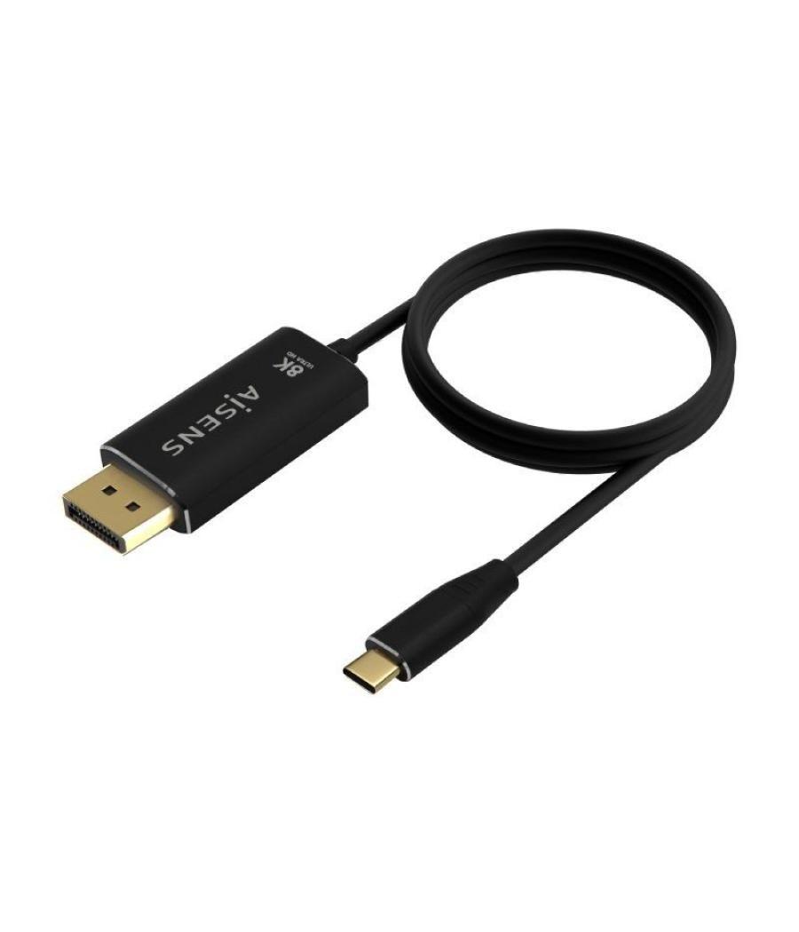 Cable conversor displayport 8k 60hz aisens a109-0687/ usb tipo-c macho - displayport macho/ 1.8m/ negro