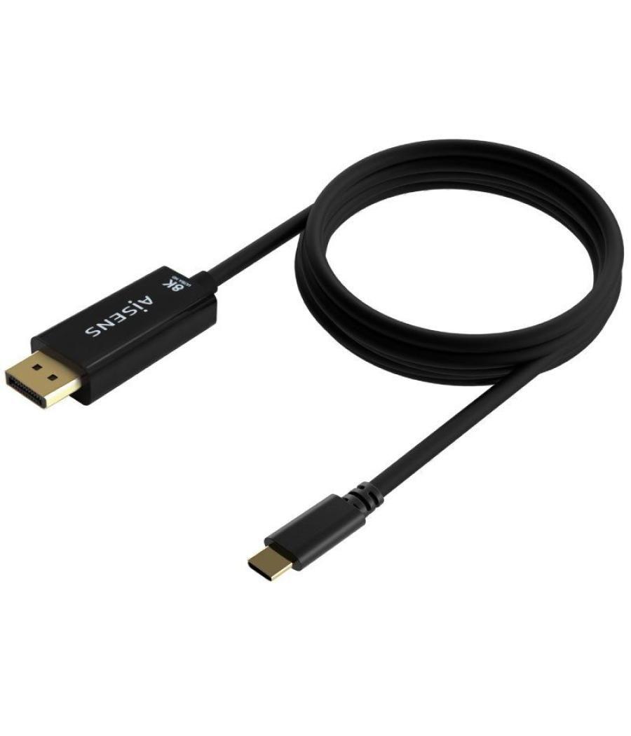 Cable conversor aisens a109-0688/ usb tipo-c macho - displayport macho/ 0.8m/ negro