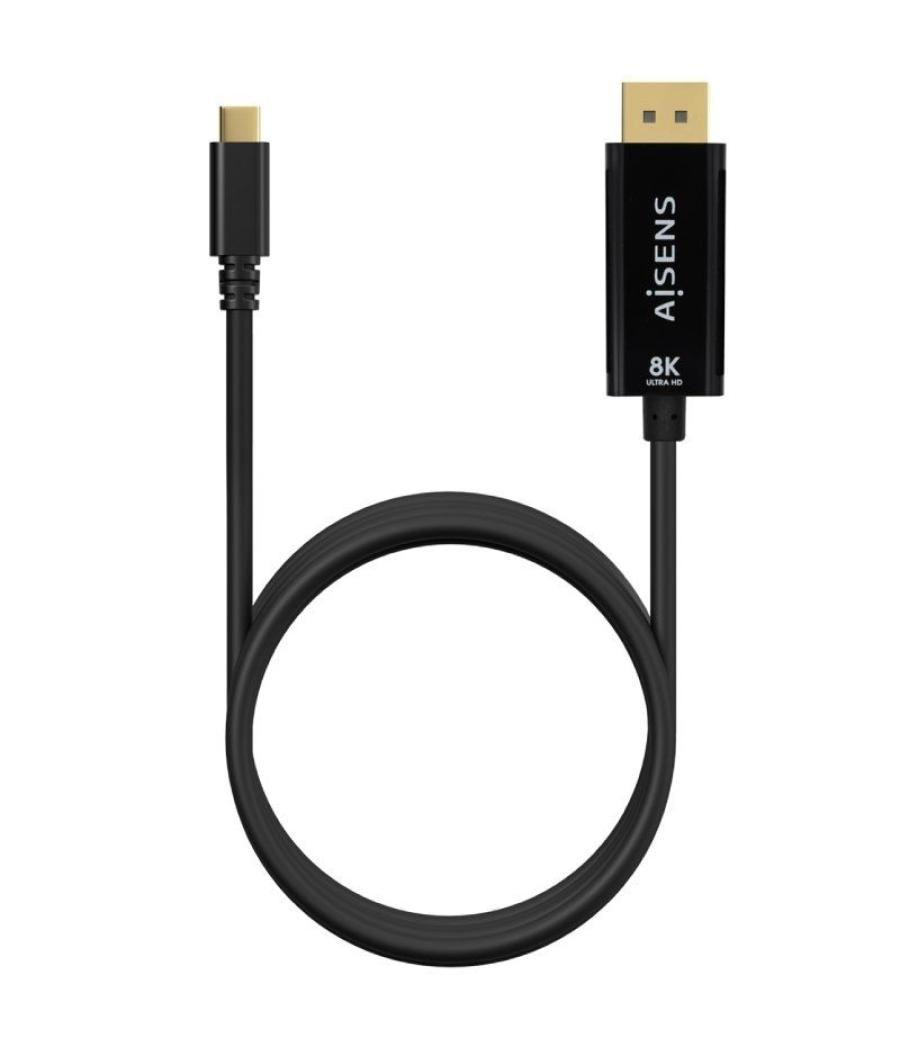 Cable conversor aisens a109-0688/ usb tipo-c macho - displayport macho/ 0.8m/ negro