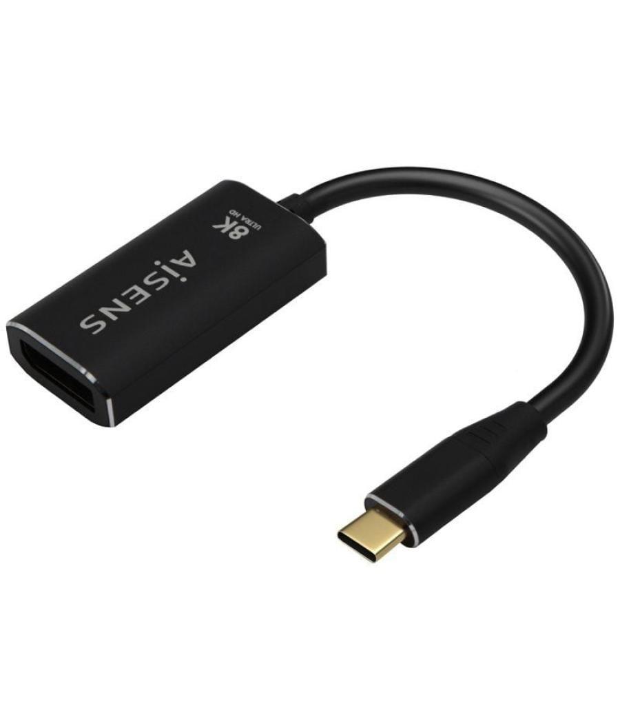 Conversor aisens a109-0690/ usb tipo-c macho - displayport hembra/ 15cm/ negro