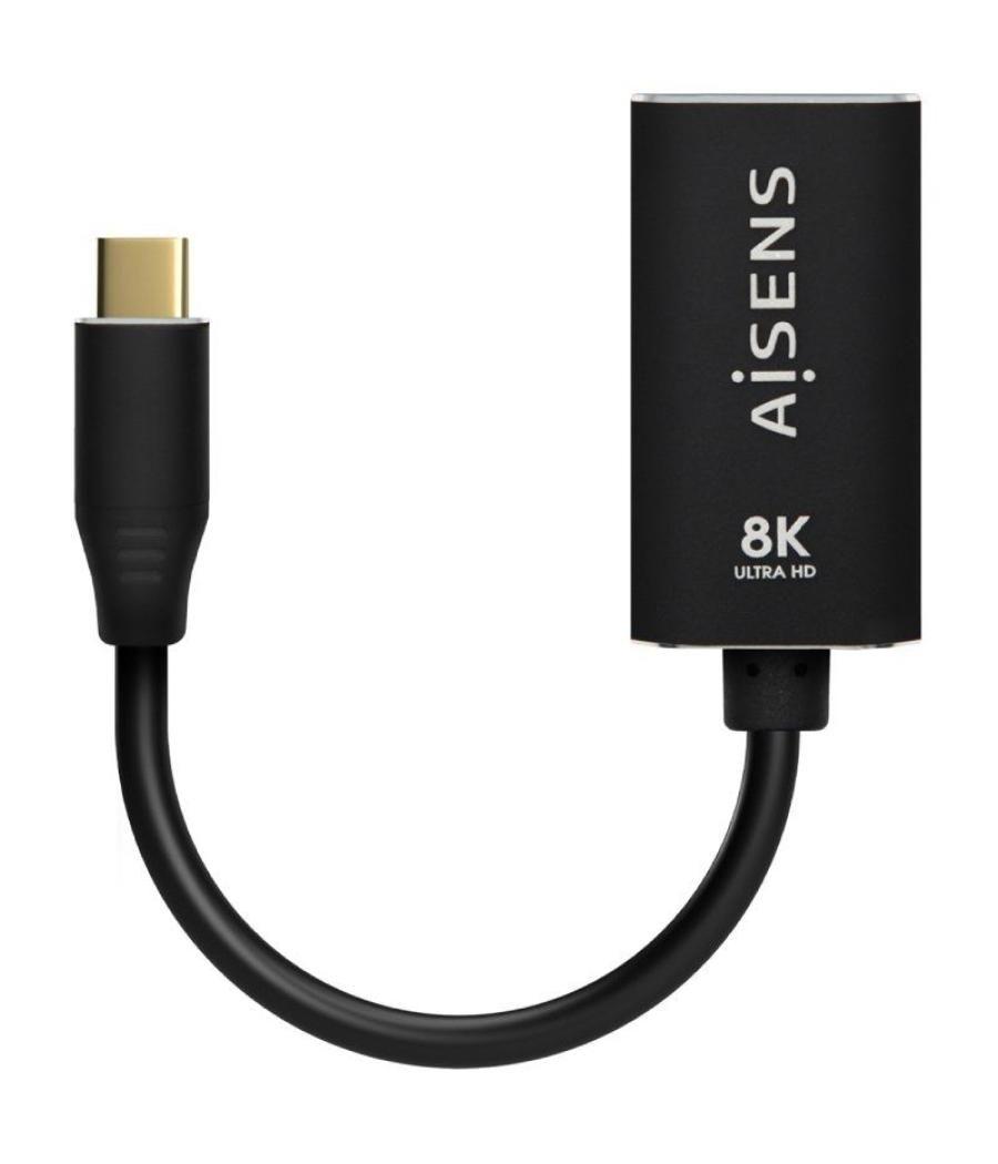 Conversor aisens a109-0690/ usb tipo-c macho - displayport hembra/ 15cm/ negro