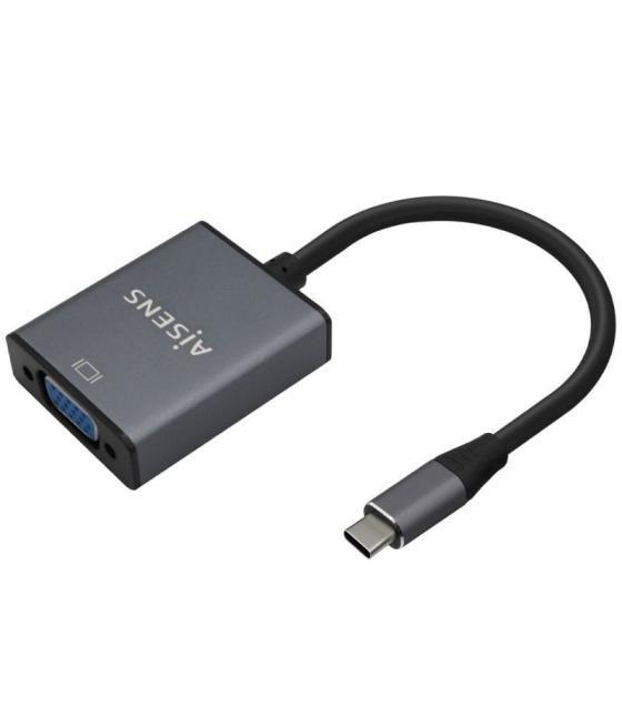 Conversor aisens a109-0691/ usb tipo-c macho - vga hembra/ 15cm/ gris