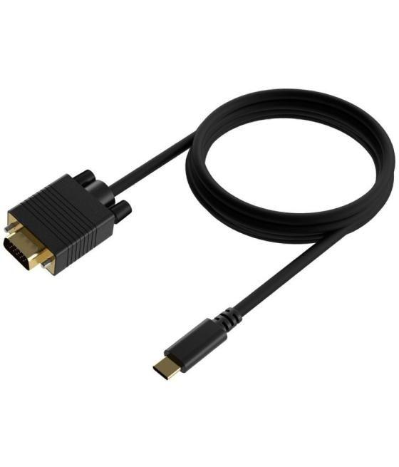 Cable conversor aisens a109-0692/ usb tipo-c macho - vga macho/ 0.8m/ negro