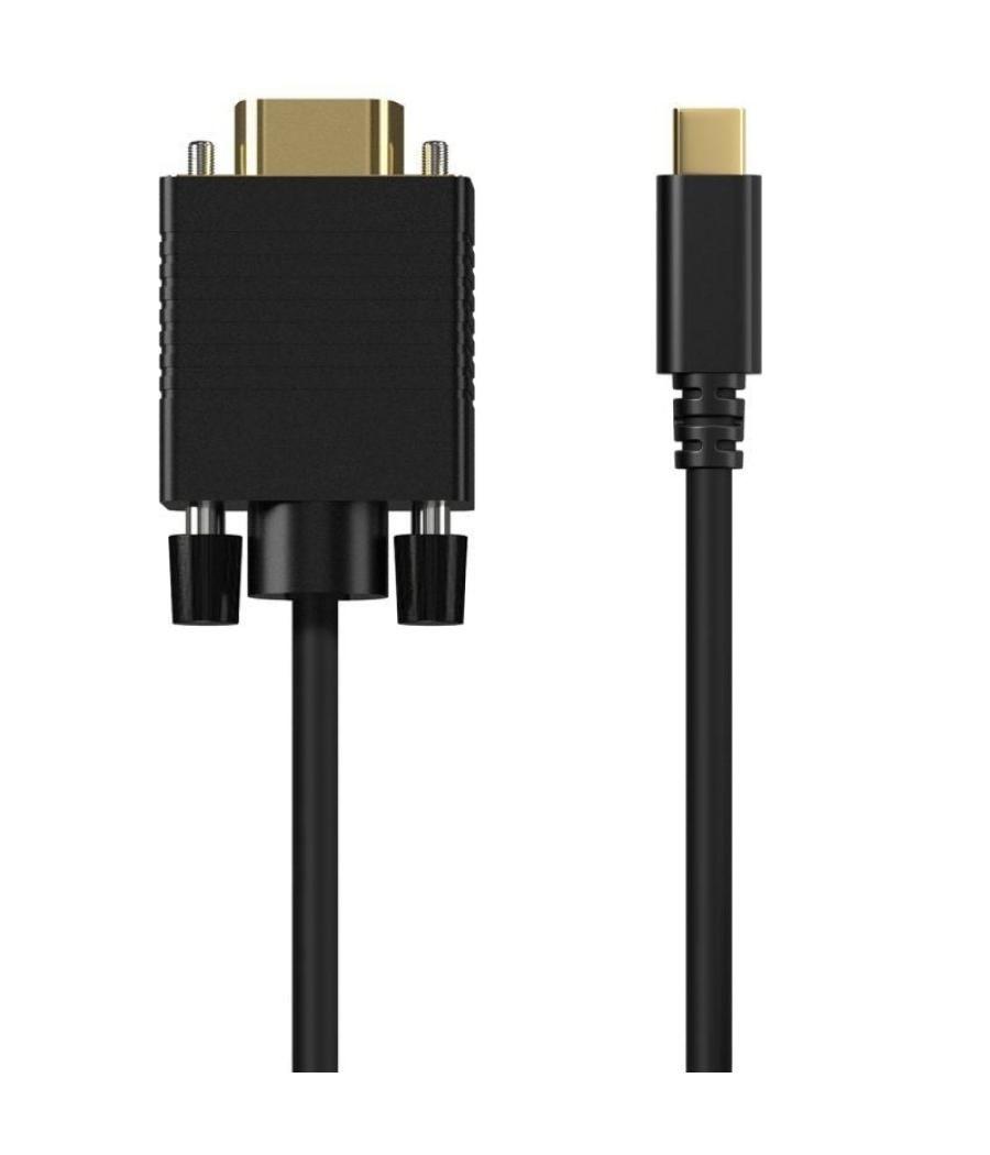 Cable conversor aisens a109-0692/ usb tipo-c macho - vga macho/ 0.8m/ negro