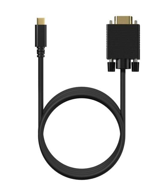 Cable conversor aisens a109-0692/ usb tipo-c macho - vga macho/ 0.8m/ negro