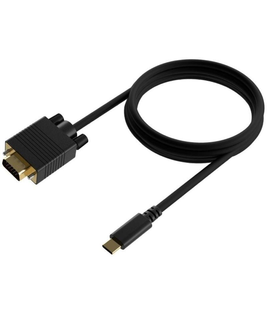 Cable conversor aisens a109-0693/ usb tipo-c macho - vga macho/ 1.8m/ negro