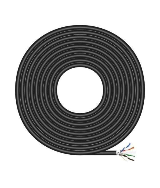 Bobina de cable rj45 para exteriores ftp awg24 aisens a135-0674 cat.6/ 305m/ impermeable/ negro