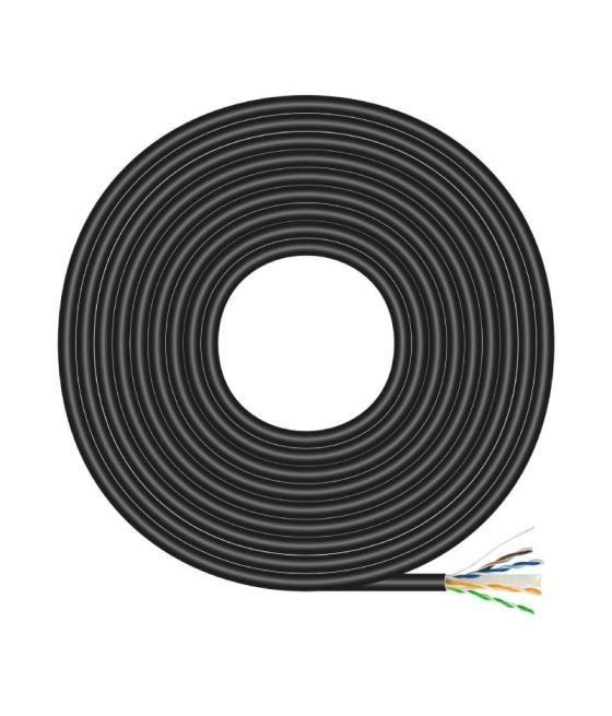 Bobina de cable rj45 para exteriores utp awg23 aisens a135-0675 cat.6/ 100m/ impermeable/ negro