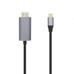 Cable Conversor Aisens A109-0393/ USB Tipo-C Macho - HDMI Macho/ 1.8m/ Negro - Imagen 1