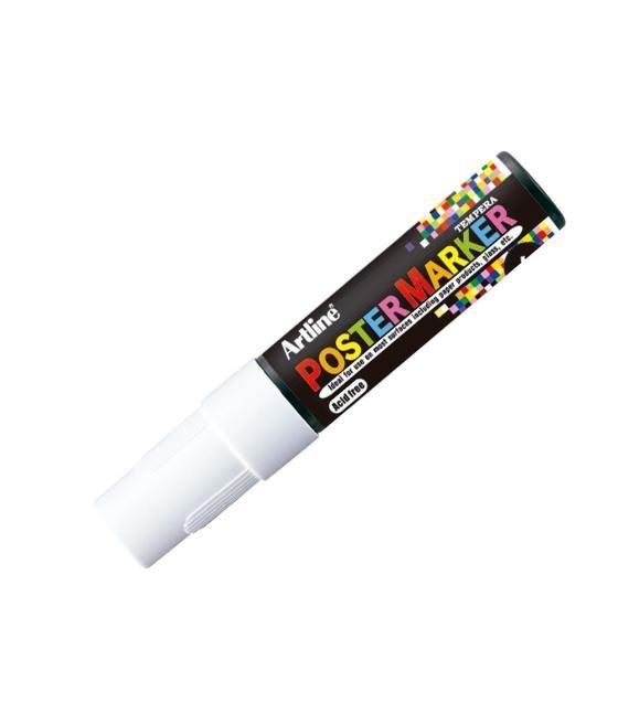 Rotulador artline poster marker epp-6-bla punta redonda 6 mm color blanco