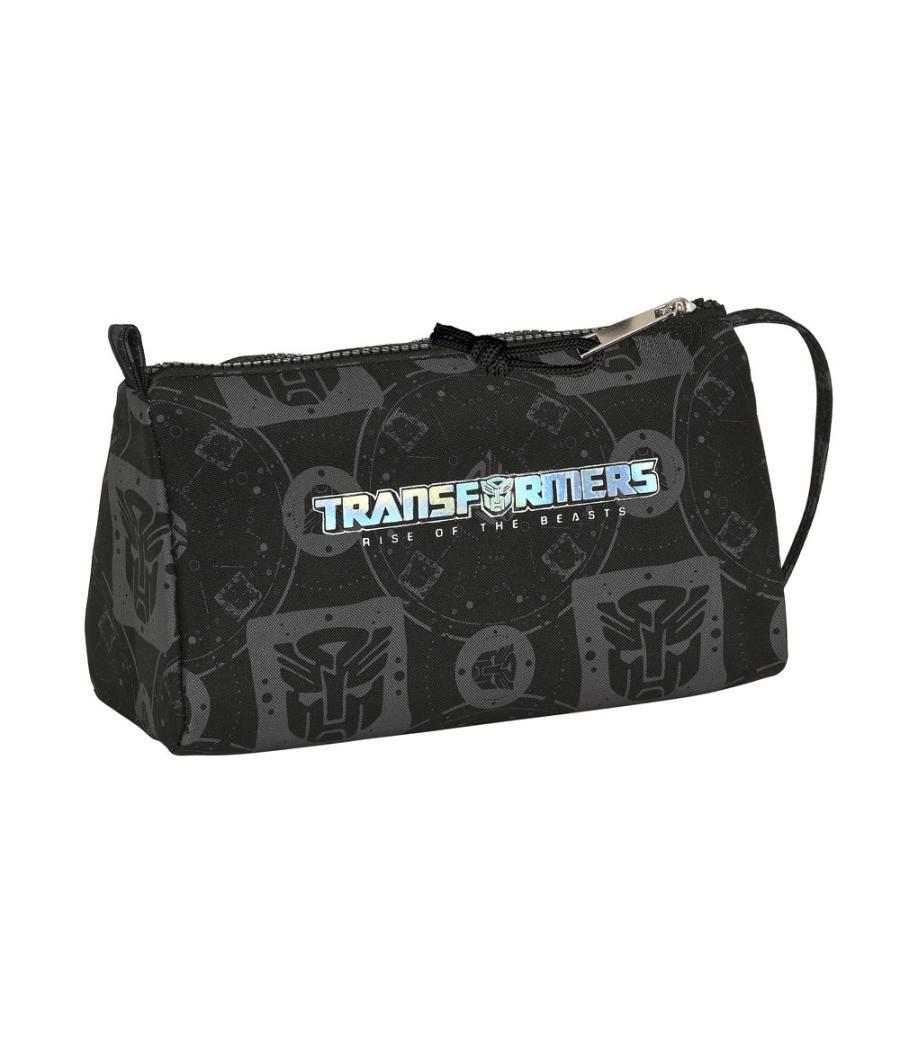 Bolso escolar portatodo safta con bolsillo desplegable vacío transformers 110x200x85 mm