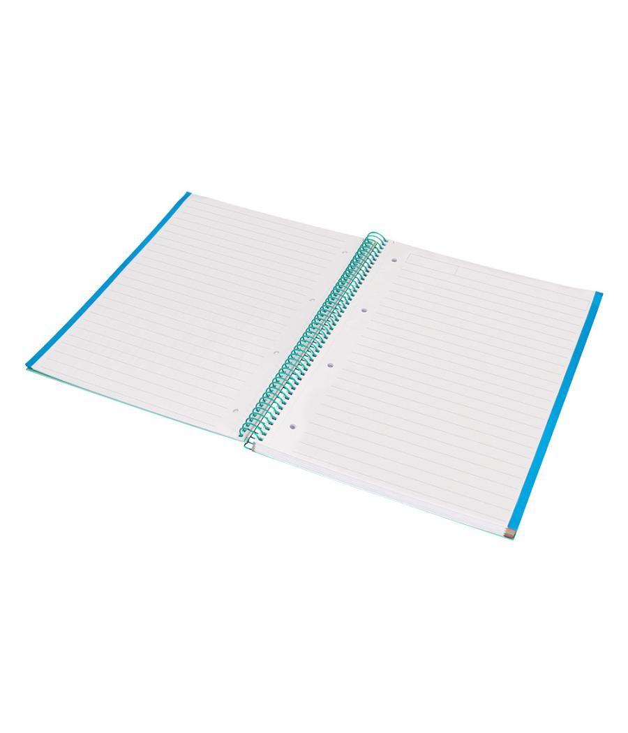 Cuaderno espiral navigator a4 micro tapa forrada 120h 80gr horizontal 5 banda 4 taladros menta