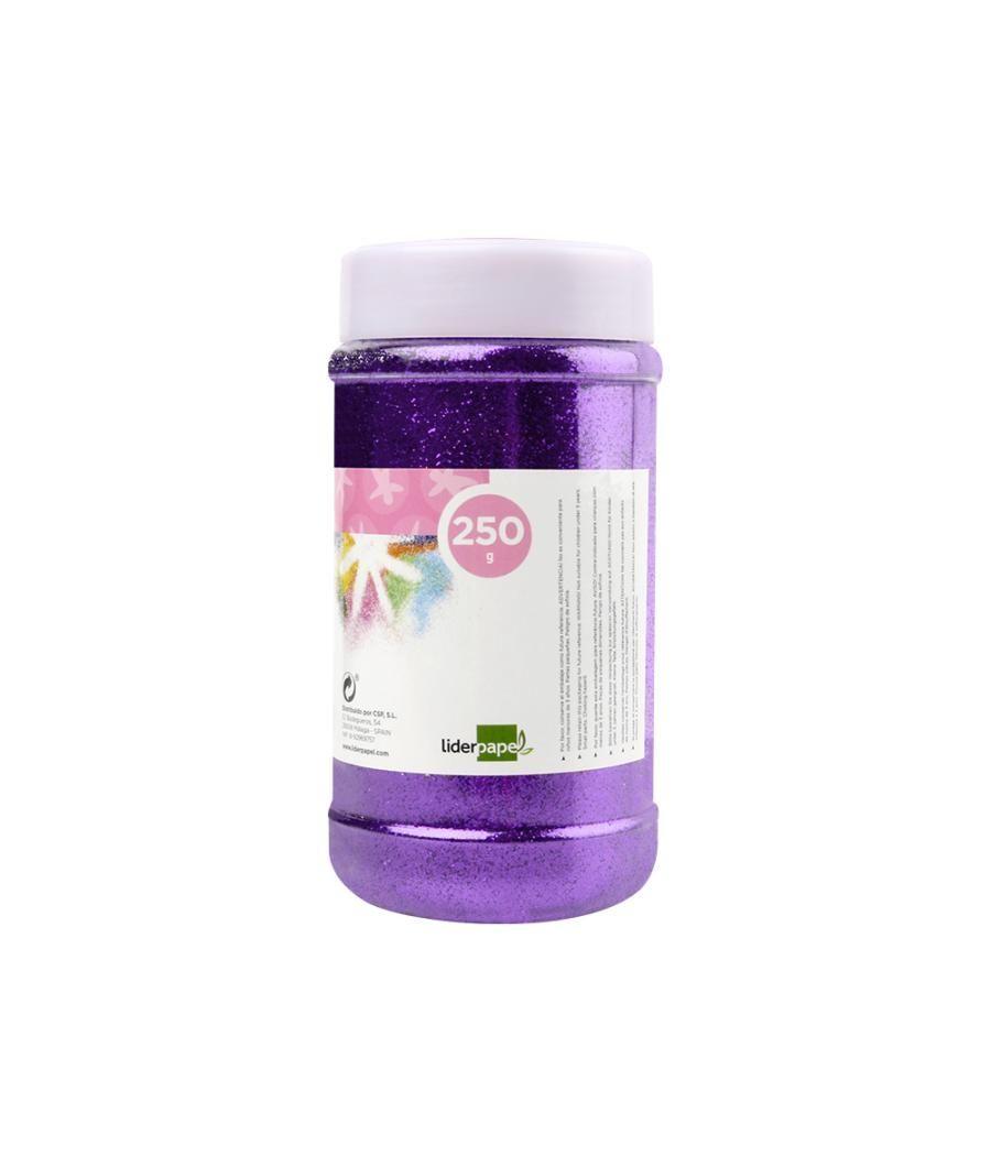 Purpurina liderpapel fantasía color metélico violeta pastel bote de 250 gr