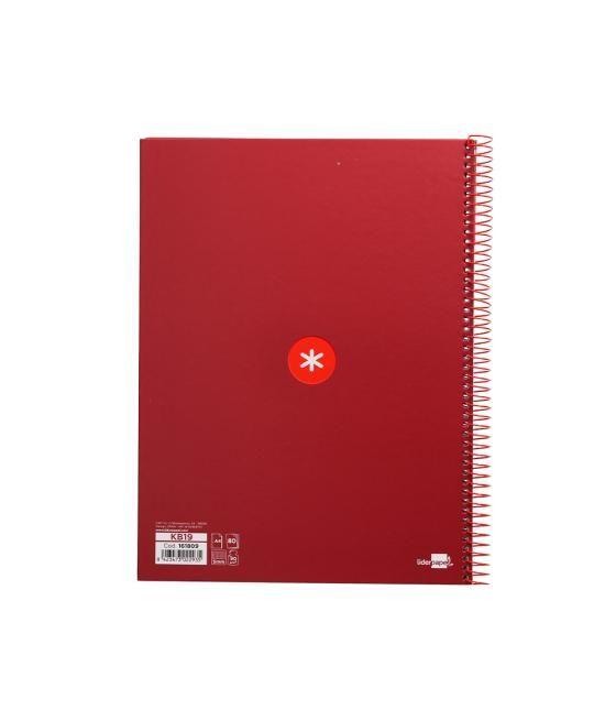 Cuaderno espiral liderpapel a4 micro antartik tapa forrada 80h 90 gr cuadro 5mm 1 banda 4 taladros exp.20 unidades