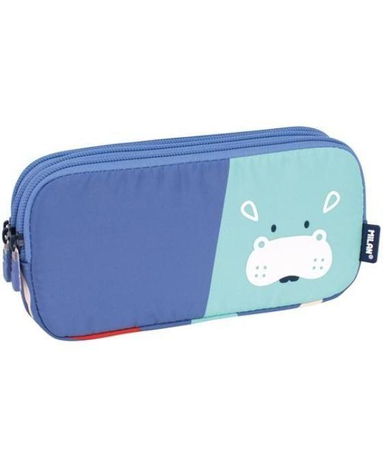 Milan portatodo 3 cremalleras serie especial fun animals azul
